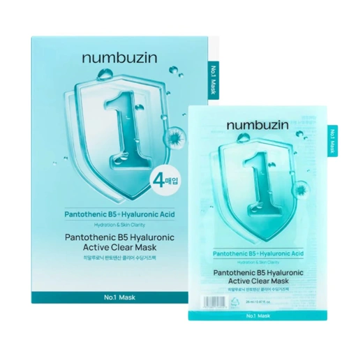 NUMBUZIN NO.1 PANTOTHENIC B5 HYALURONIC ACTIVE CLEAR MASK (26ml * 4ea)