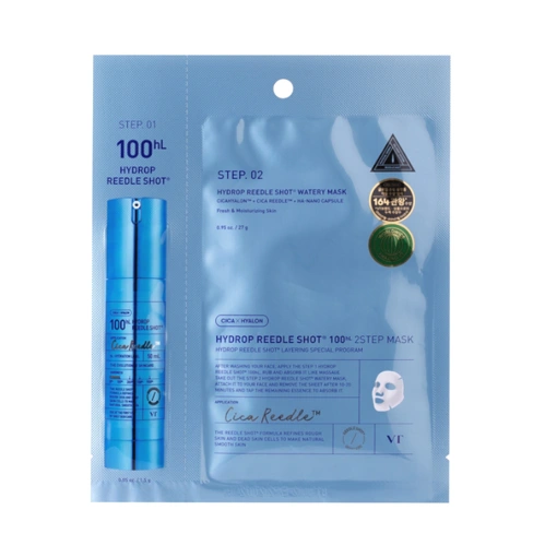 VT COSMETICS HYDROP REEDLE SHOT 100hL 2 STEP MASK (1.5gr + 27gr)