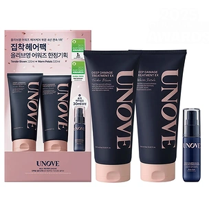 UNOVE DEEP DAMAGE TREATMENT EX SET (WARM PETALS + TENDER BLOOM) (320ml + 320ml + 30ml)