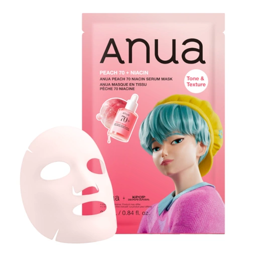 ANUA K-POP DEMON HUNTERS PEACH 70 NIACIN SERUM FACE MASK (25ml * 10ea)