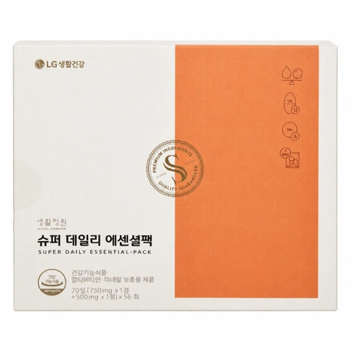 LG HOUSEHOLD & HEALTH CARE SUPER DAILY ESSENTIAL-PACK (70gr) (750mg x 1 tablet + 500mg x 1 tablet) x 56 packet)