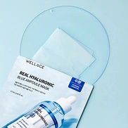 WELLAGE REAL HYALURONIC BLUE AMPOULE MASK (27ml * 5ea)