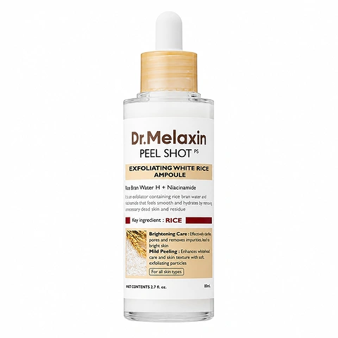 DR.MELAXIN PEEL SHOT EXFOLIATING WHITE RICE AMPOULE (80ml)