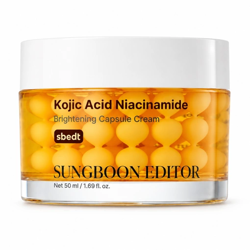 SUNGBOON EDITOR KOJIC ACID NIACINAMIDE BRIGHTENING CAPSULE CREAM (50ml)